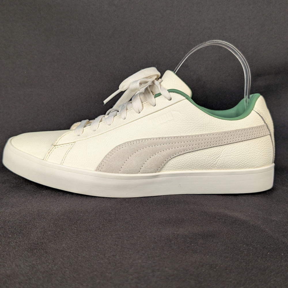 Puma x Quite Golf QG Leather Tennis Sneakers Off-White Green 8 Men Sample